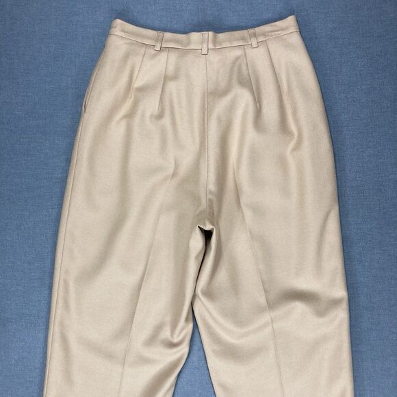 Charter Club 100% Wool Pants Sz 10 Tan Pleated High Waisted Dressy Trousers NEW - Picture 6 of 15
